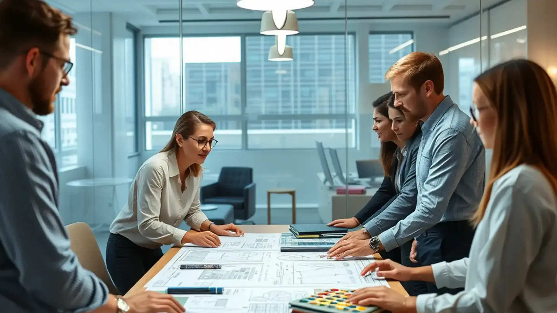 All American Lighting team meeting